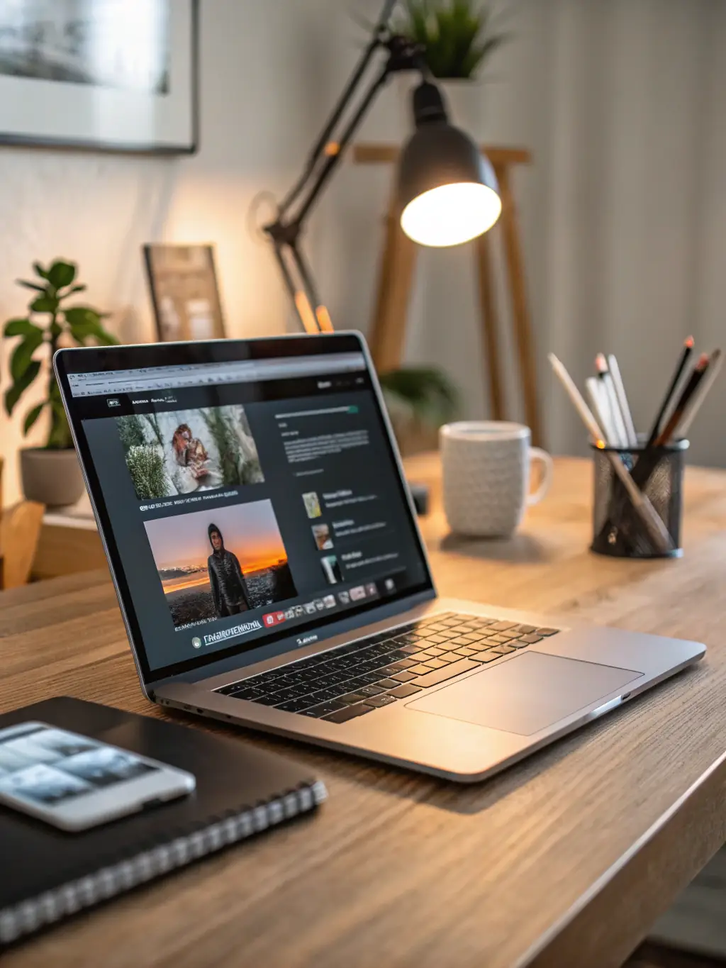 A refined image of expertly written website copy for a high-end interior design firm, highlighting the power of compelling content.